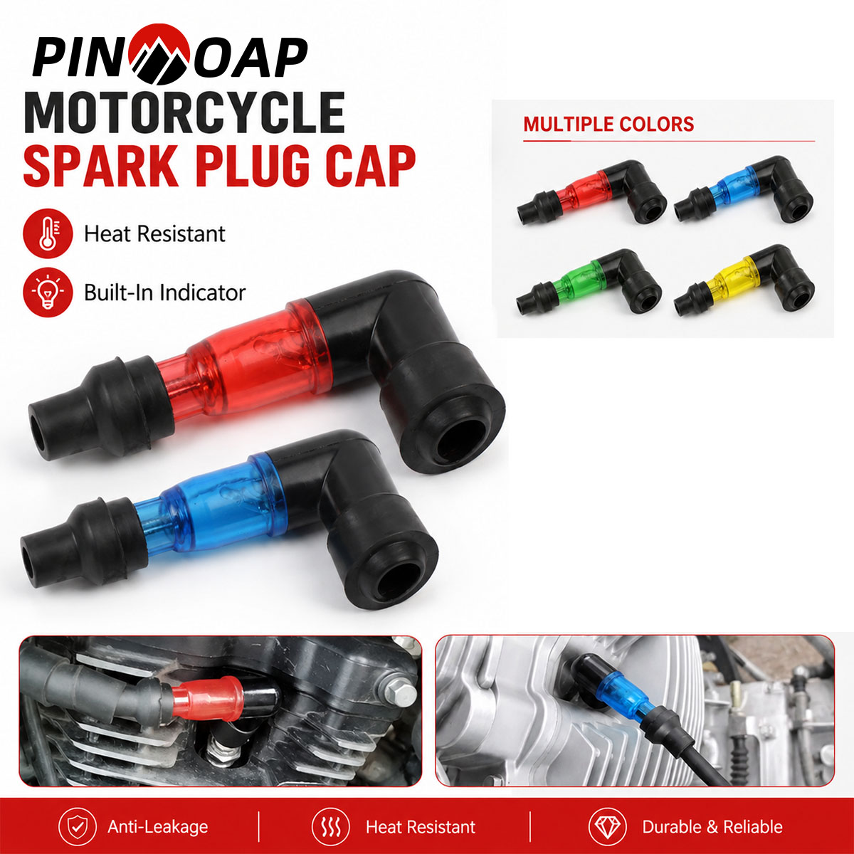 Motorcycle Spark Plug - PINMOAP 1/2PCS Performance Motorfiets Bougie Vervanging