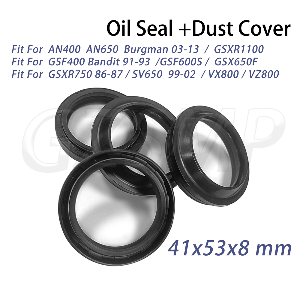 Motorcycle Oil Filter - 41x53x8 Motorfiets Voorvork Oliekeerring Stofkeerring Geschikt