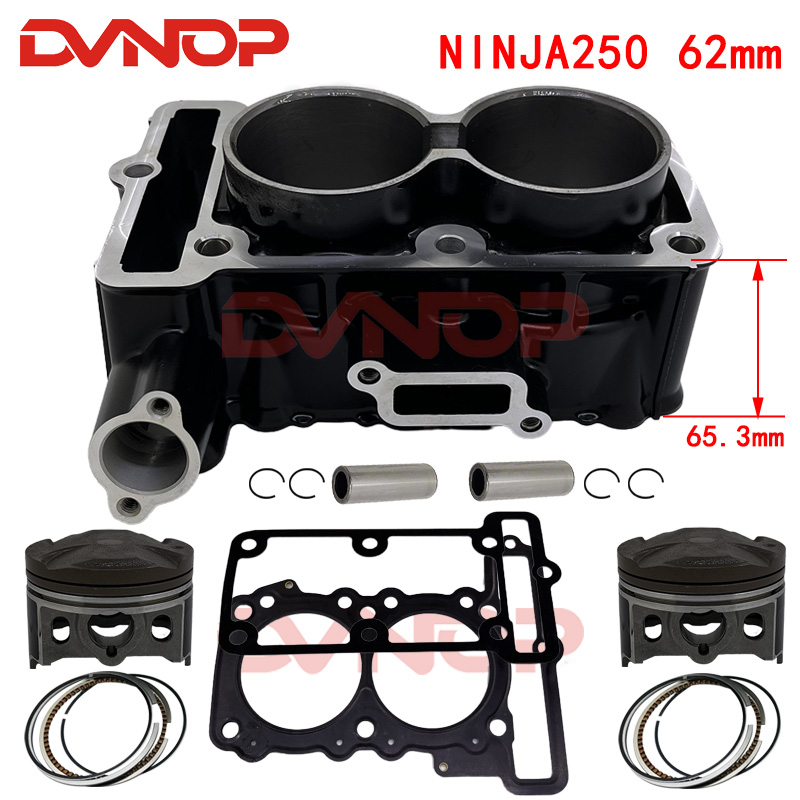 Motorcycle Gasket - 62mm 249cc Cilinderzuigerpakkingset voor 13-24 Kawasaki