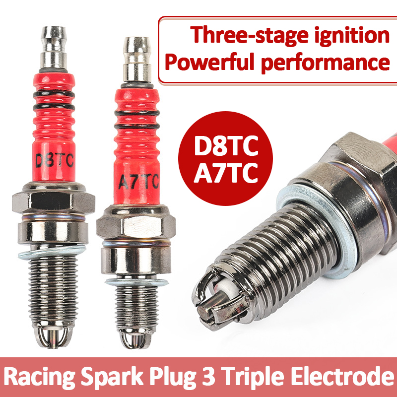 Motorcycle Spark Plug - 1/2PCS Racing Bougie 3 Triple Elektrode