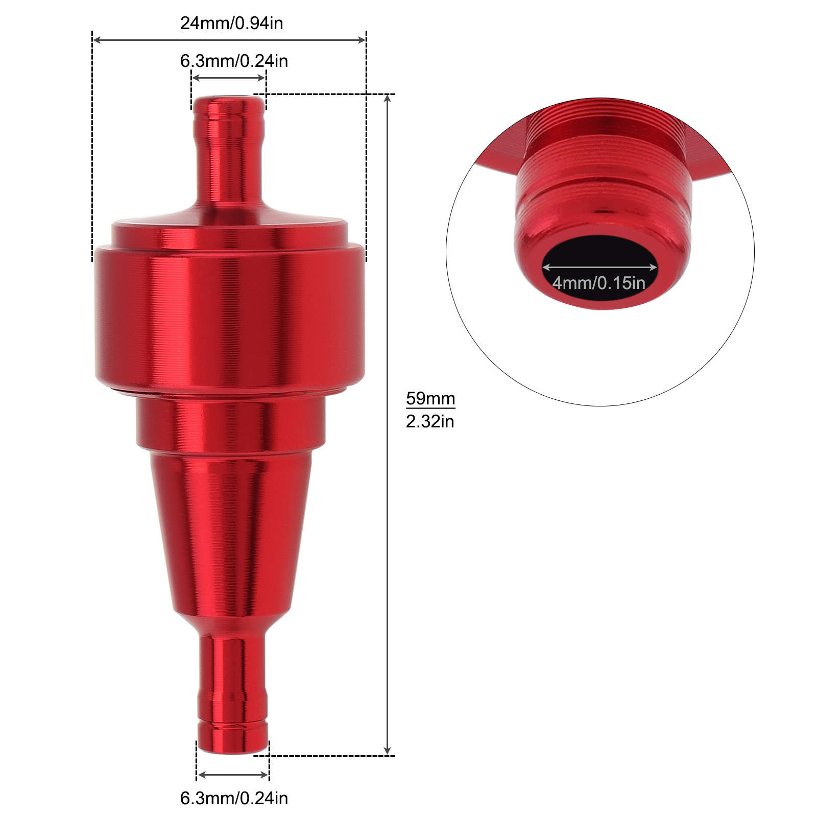 1/4In 6mm motorfiets brandstof - Motorcycle Oil Filter recensie en prijs