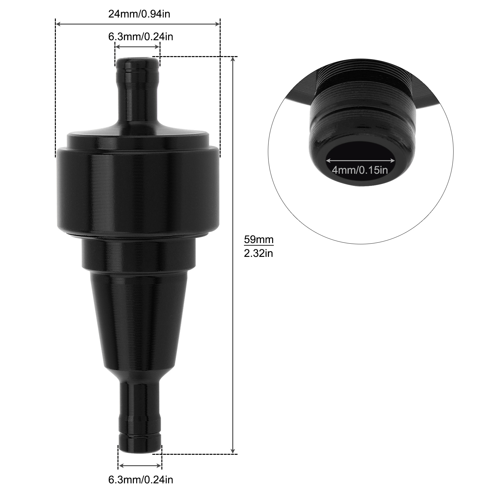 1/4In 6mm motorfiets brandstof - Motorcycle Oil Filter recensie en prijs