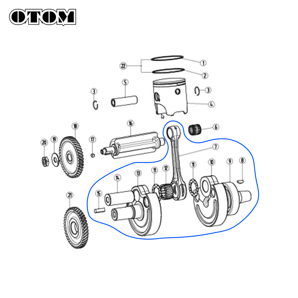 OTOM DT230 MT250 Motorfiets Kr - Motorcycle Crankshaft recensie en prijs