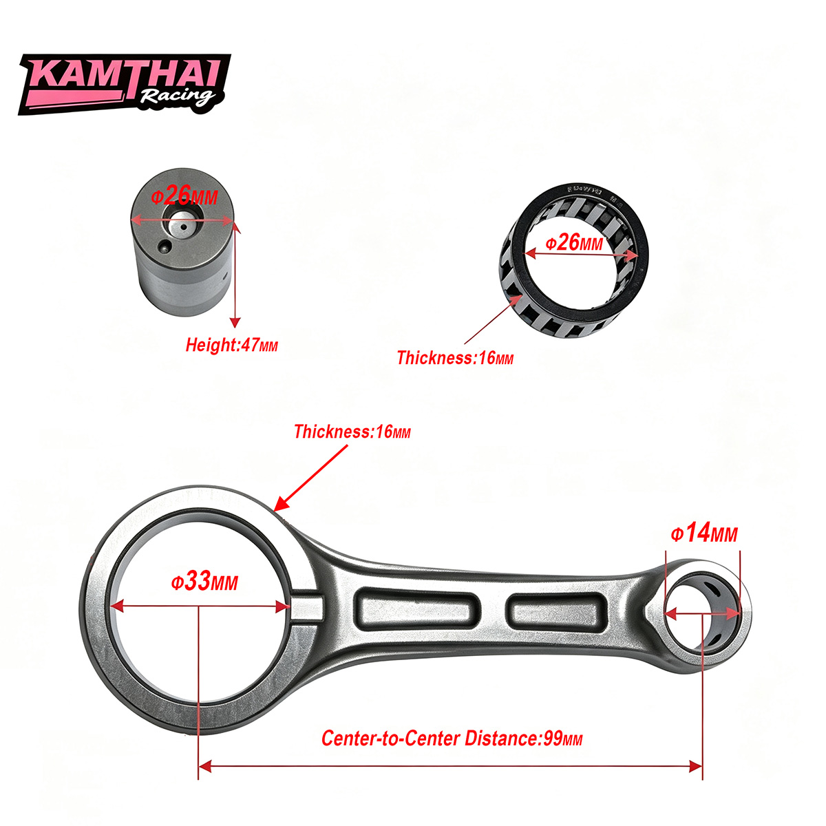 KAMTHAI CNC Gefreesde Krukas-  - Motorcycle Crankshaft recensie en prijs